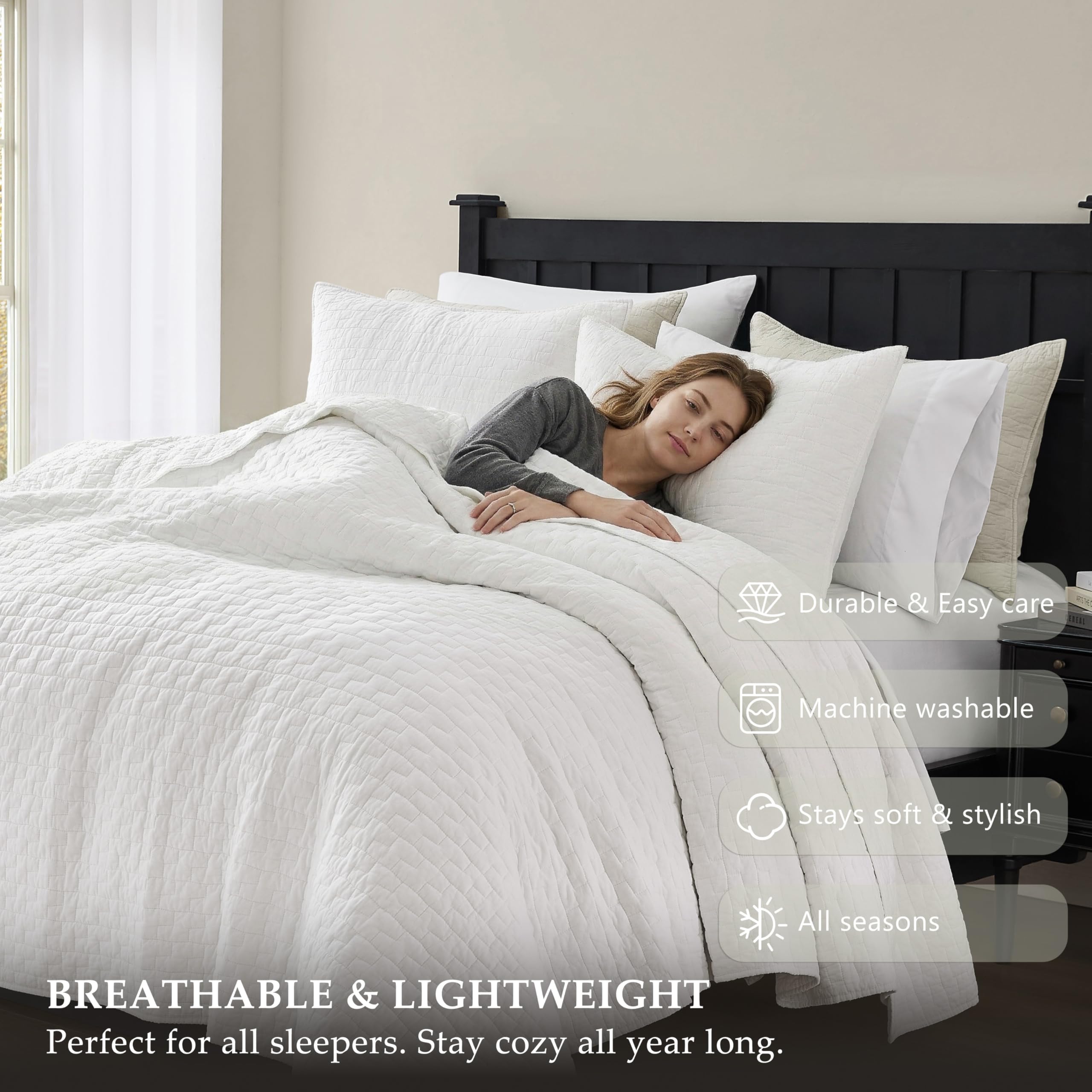 palassio folded quilt shows lightweight loft and easy storage benefit
