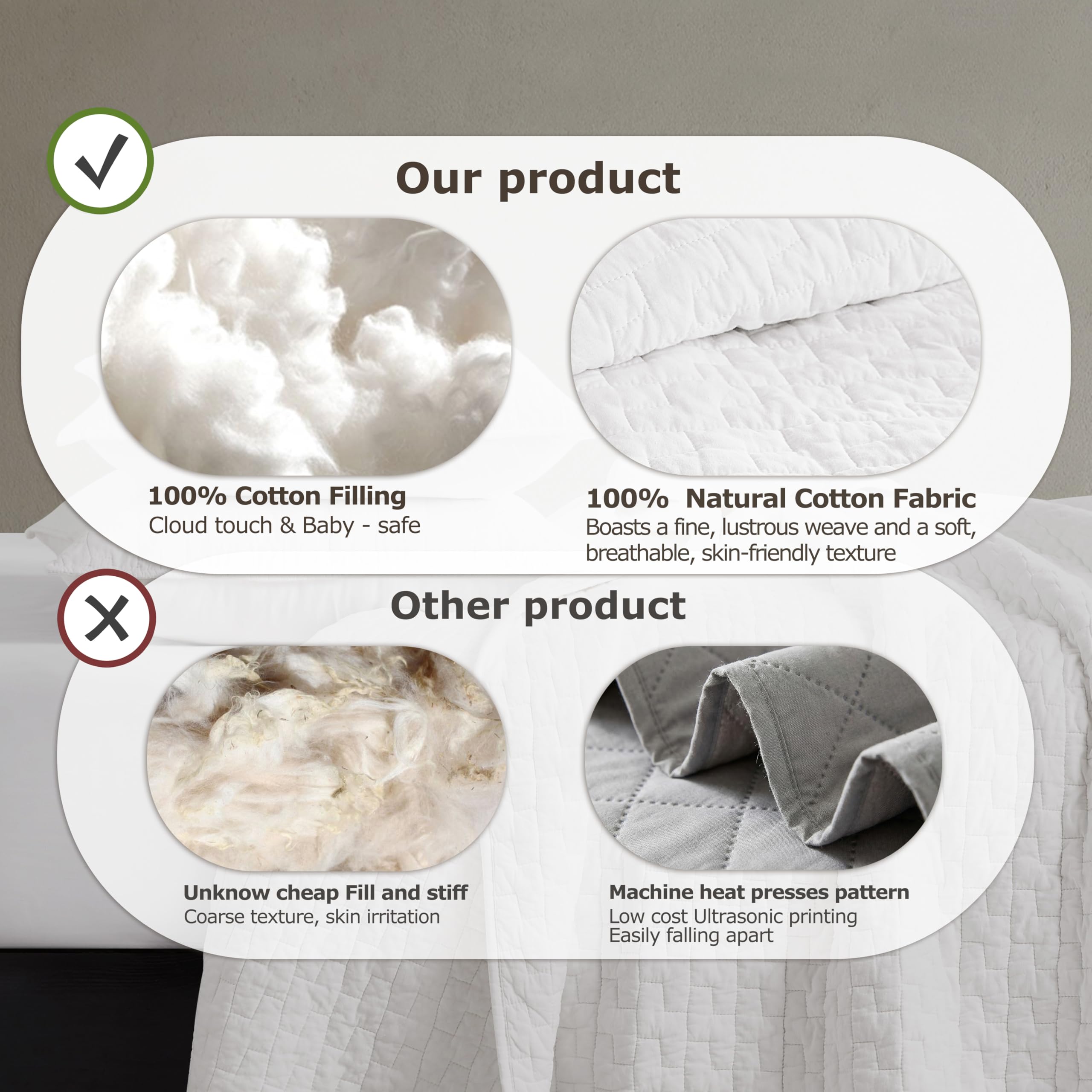 palassio quilt in washing machine indicates easy-care, machine-washable convenience