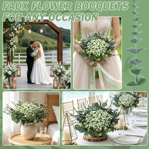 Palonu eucalyptus used as wedding centerpiece adding long-lasting greenery