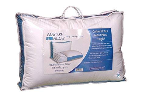 Pancake Pillow microfiber fill texture close-up showing soft hypoallergenic down-like feel