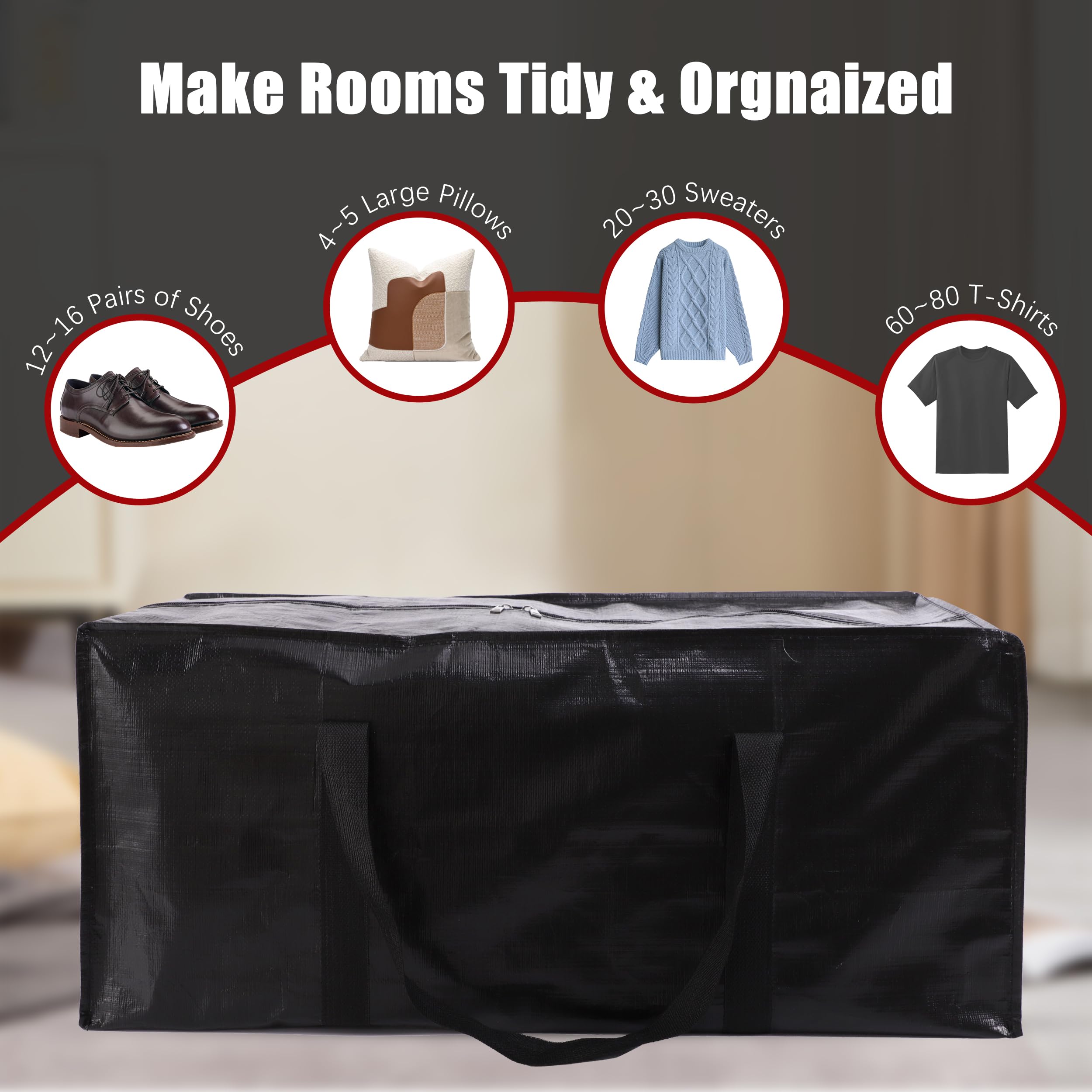 PANDA JOYS folded flat in closet demonstrating space-saving benefit