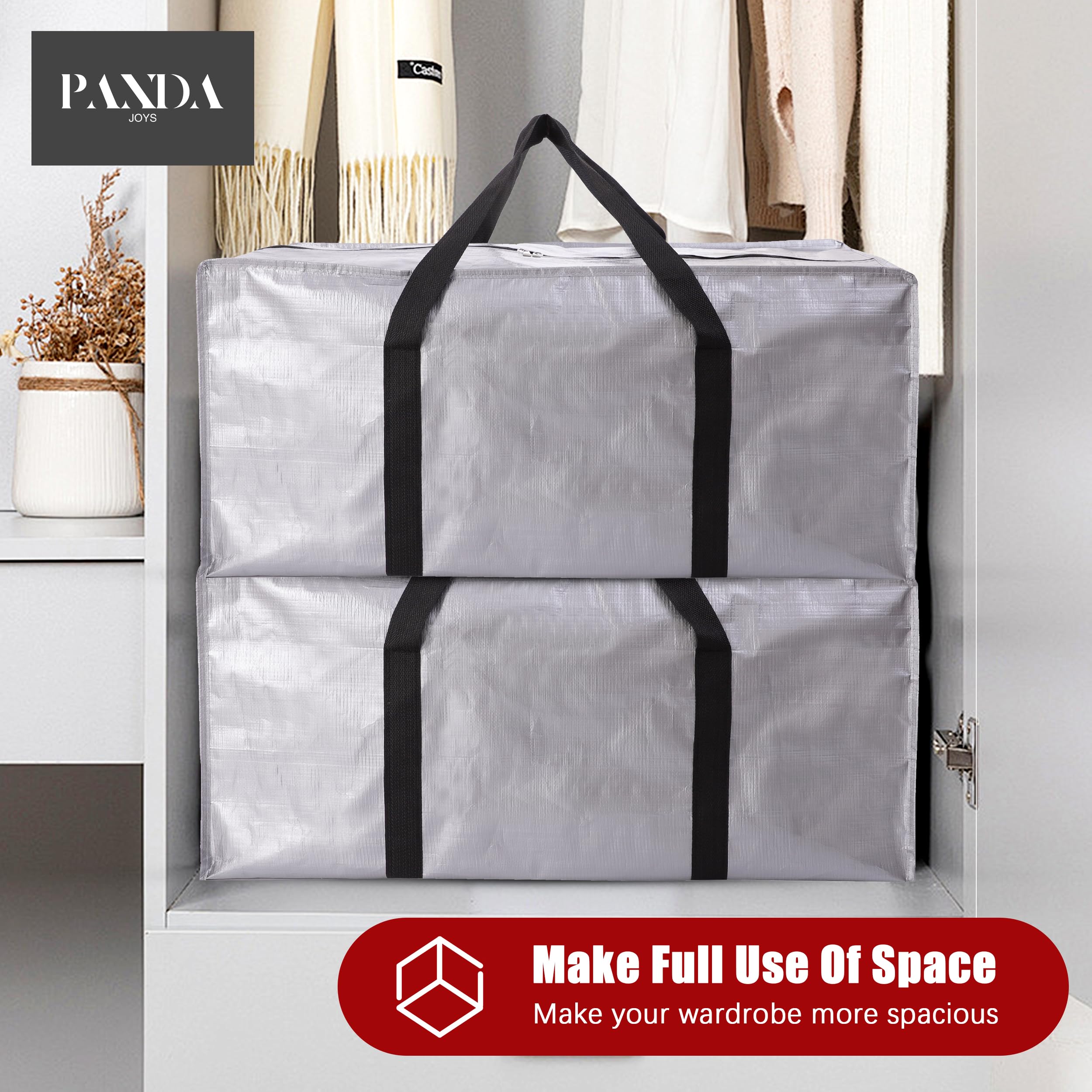 PANDA JOYS bag beside cardboard box showing lightweight alternative benefit