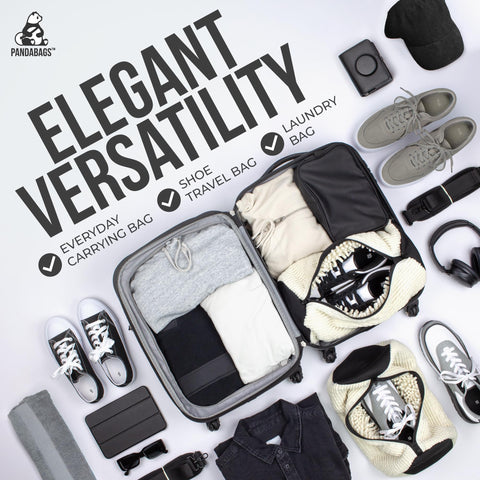 PandaBags material and label close-up showing colorfast quality