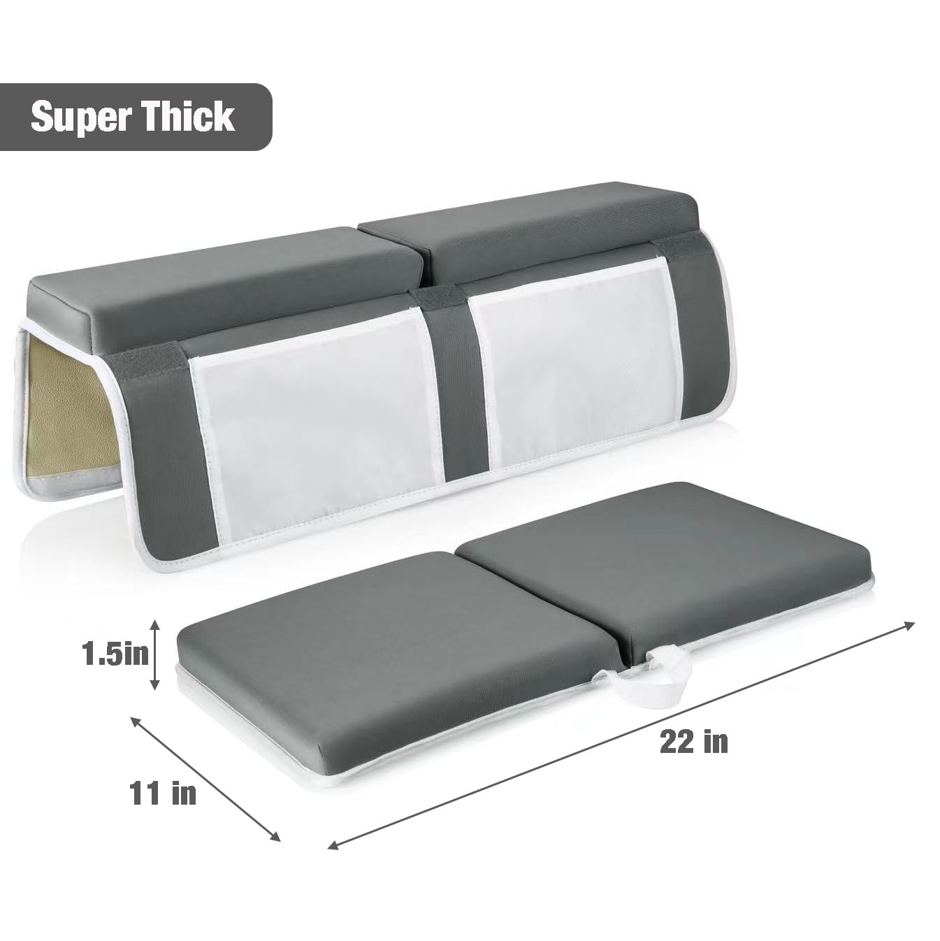 PandaEar compartments holding shampoo and toys for easy access during baths