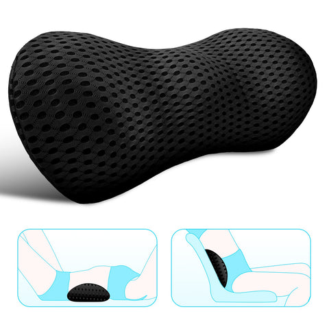 Panduo front view of lumbar pillow showing contour and support benefit