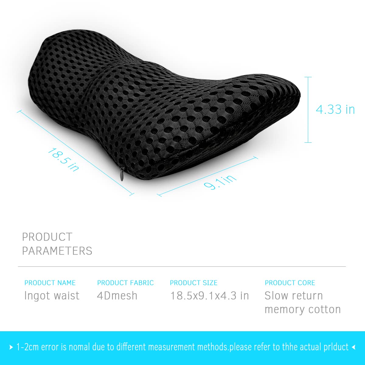 Panduo lumbar pillow on office chair demonstrating improved posture benefit