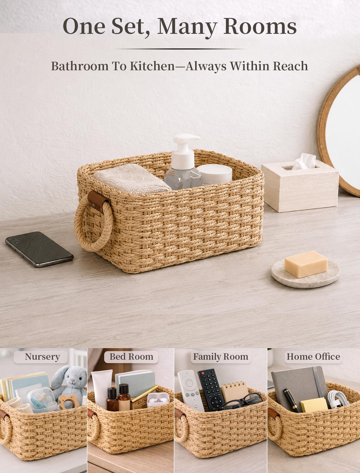 Panovox trio arranged on open shelf illustrating stylish contained organization