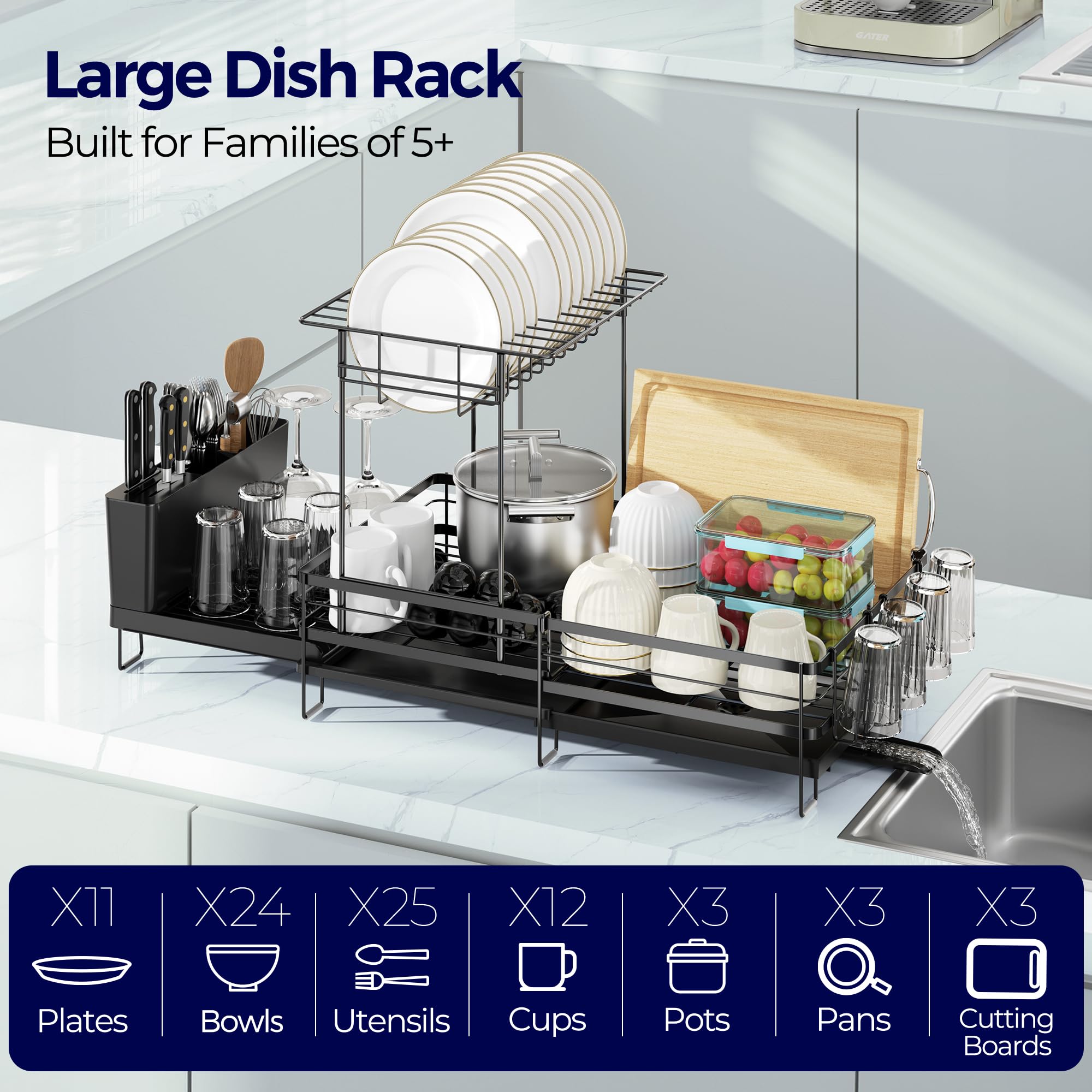 Pantasia compact configuration fitted on small countertop to save space