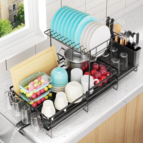 Pantasia front view assembled showing full storage capacity and tidy countertop