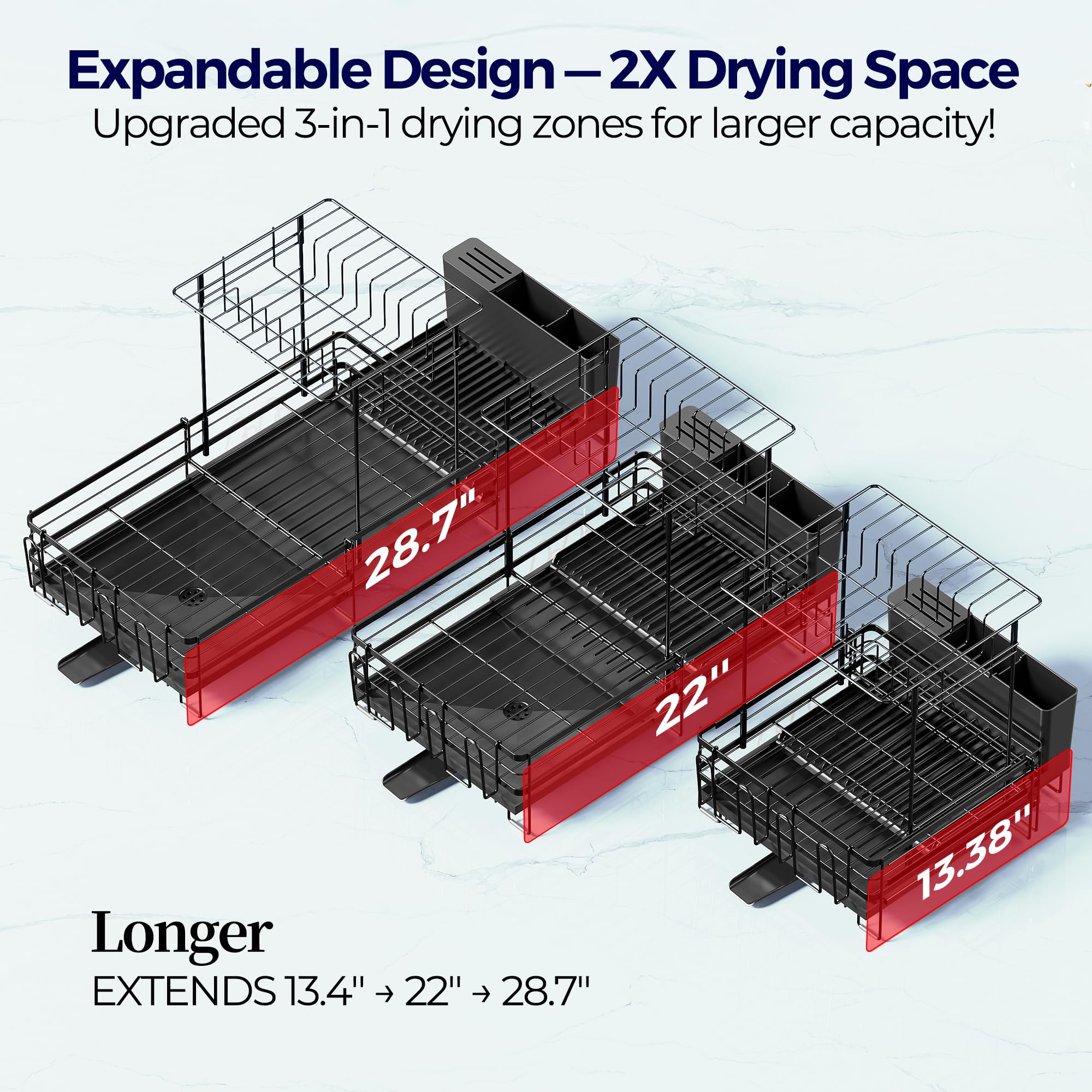 Pantasia plate and bowl organization holding dishes upright for faster drying