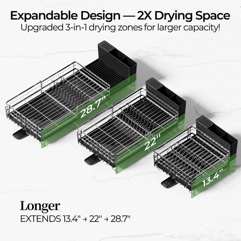 Pantasia removable utensil holder attached for organized flatware drying