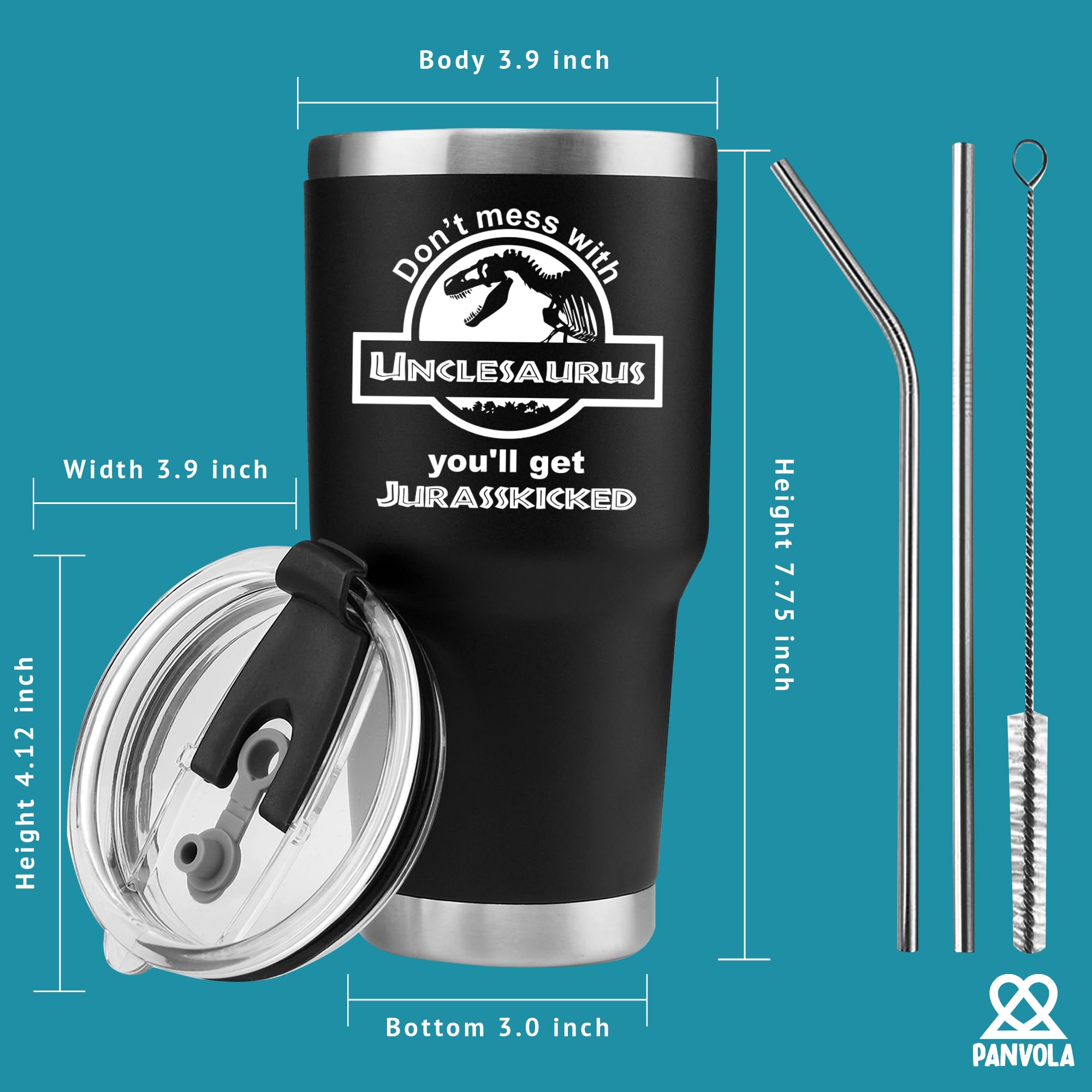 Panvola clear lid and stainless straw showing leak resistance benefit