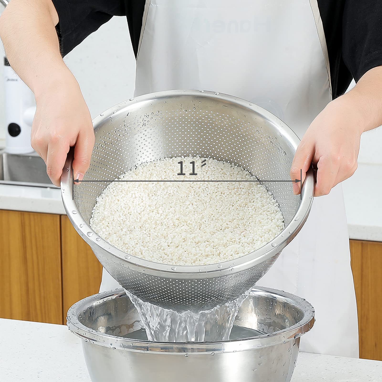Paoli set on kitchen counter illustrating durable stainless use in meals