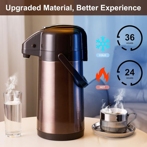 PARACITY airpot open wide mouth for fast filling and easier cleaning benefit