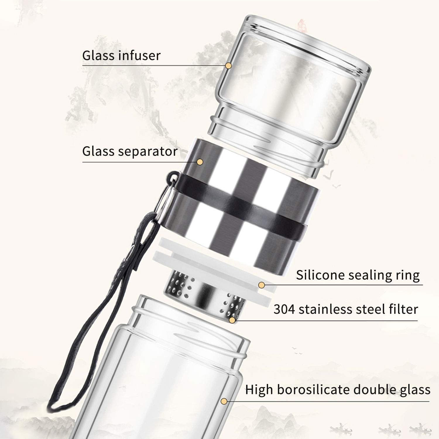 PARACITY infuser with fruit pieces demonstrating fresh fruit-infused drink benefits