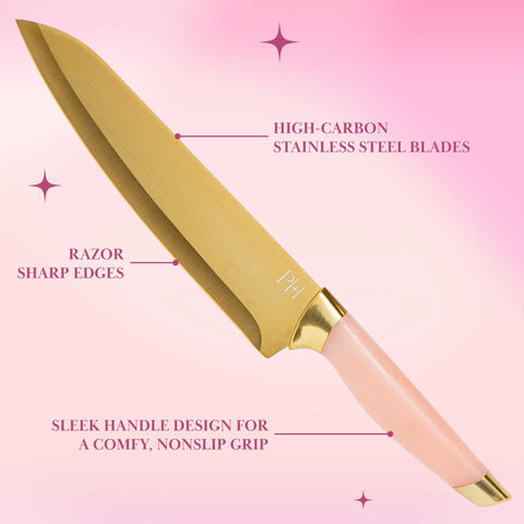 Paris Hilton blades titanium finish close-up showing stain resistance and sleek look