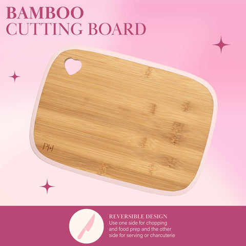Paris Hilton cutting board in use chopping vegetables for efficient meal prep