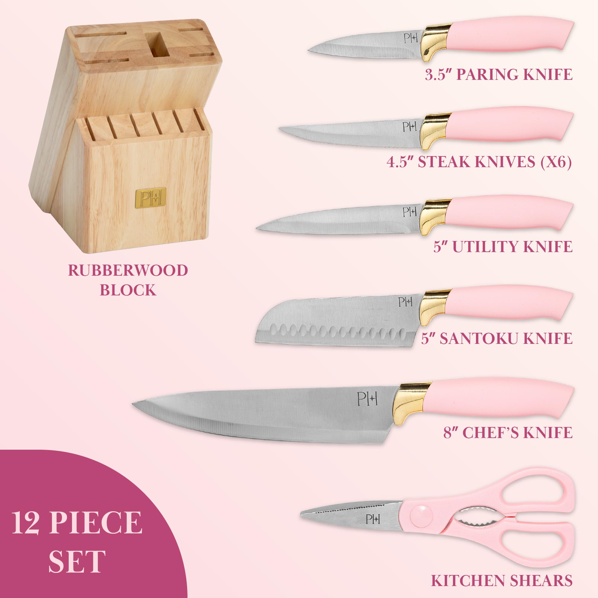 Paris Hilton chef knife blade close-up demonstrating sharp, precision-cutting performance
