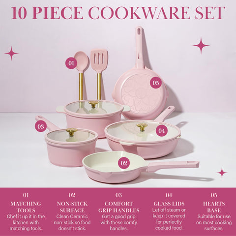 Paris Hilton ceramic nonstick interior close-up, smooth surface for easy release