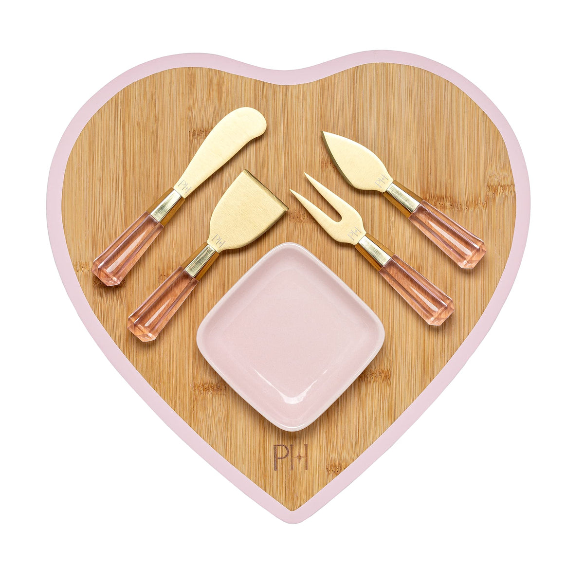 Paris Hilton front view heart charcuterie board shows elegant presentation benefit