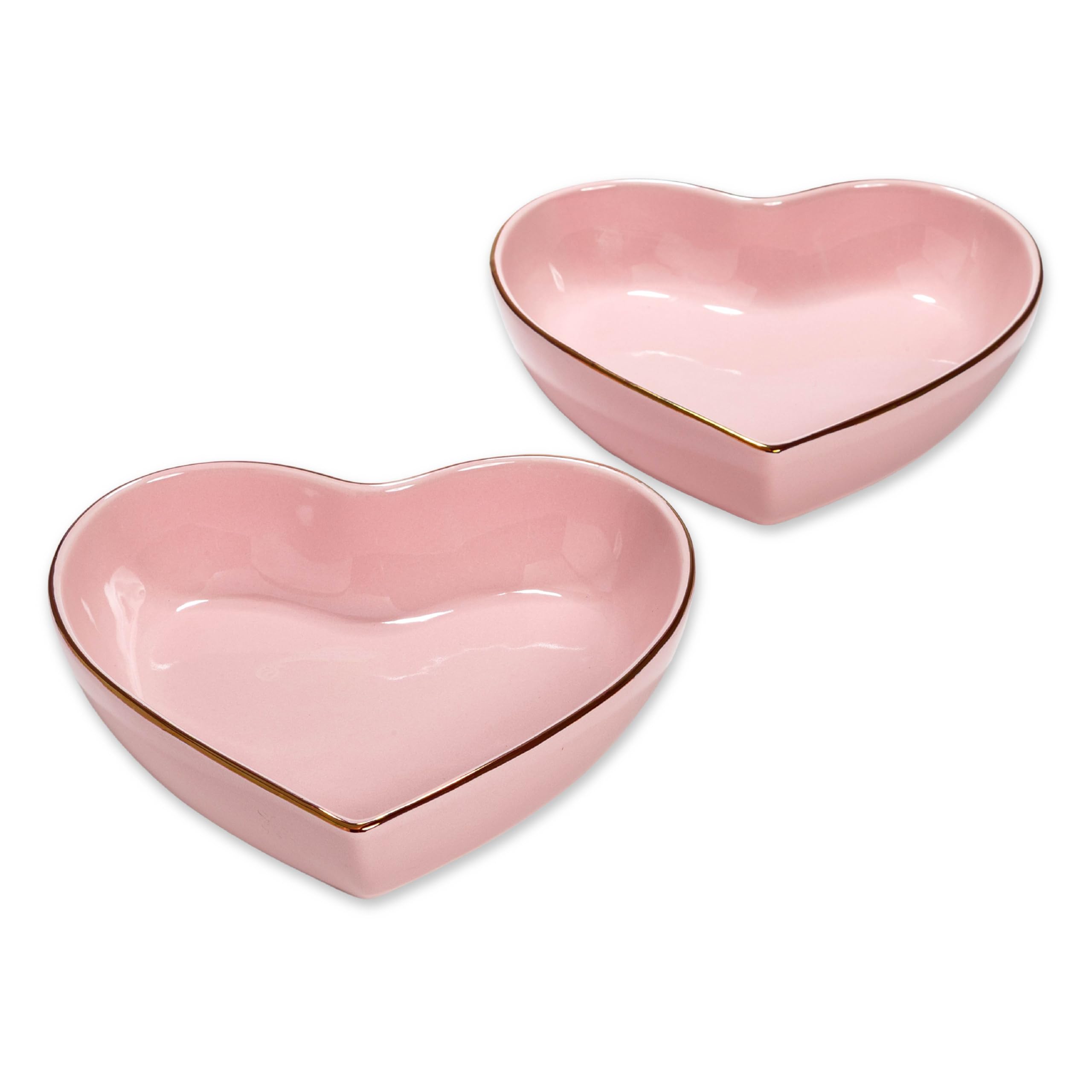 Paris Hilton heart dish front view showing pink ceramic and elegant display benefit