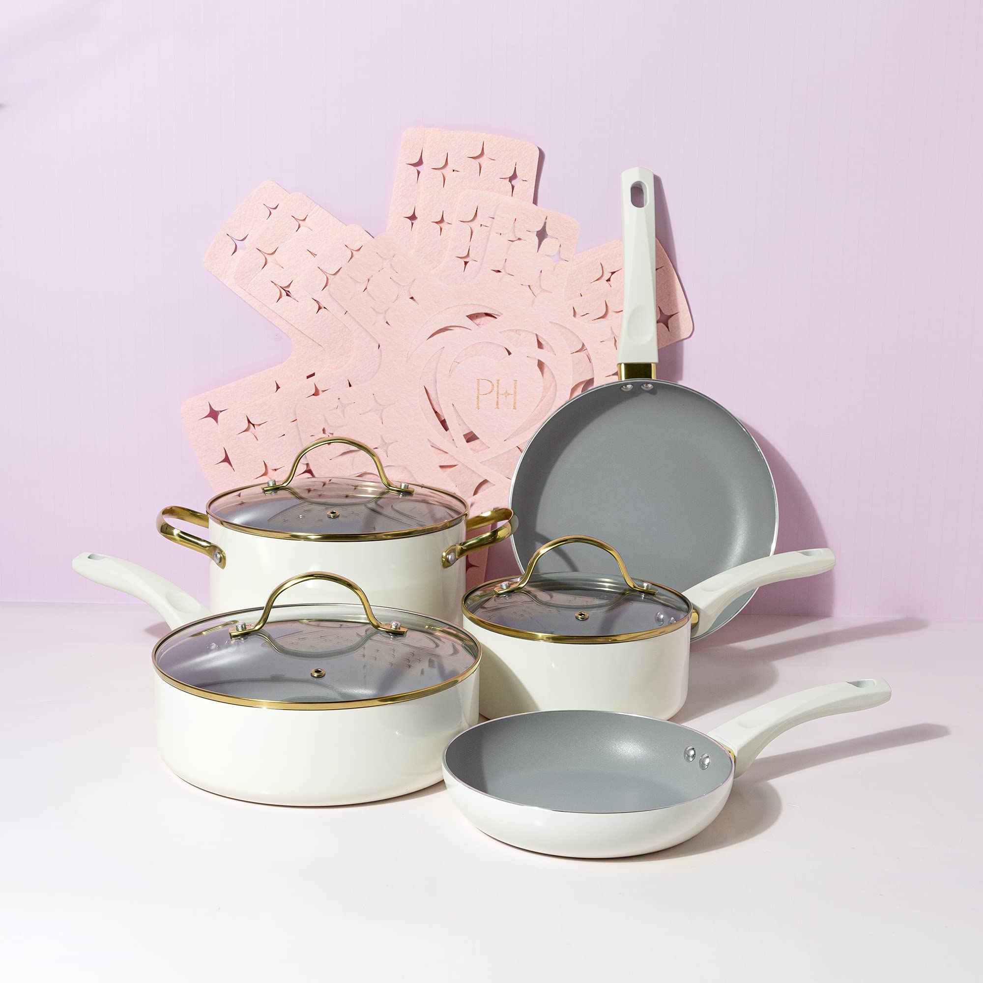 Paris Hilton cookware styled in kitchen lifestyle scene adding glam and everyday use
