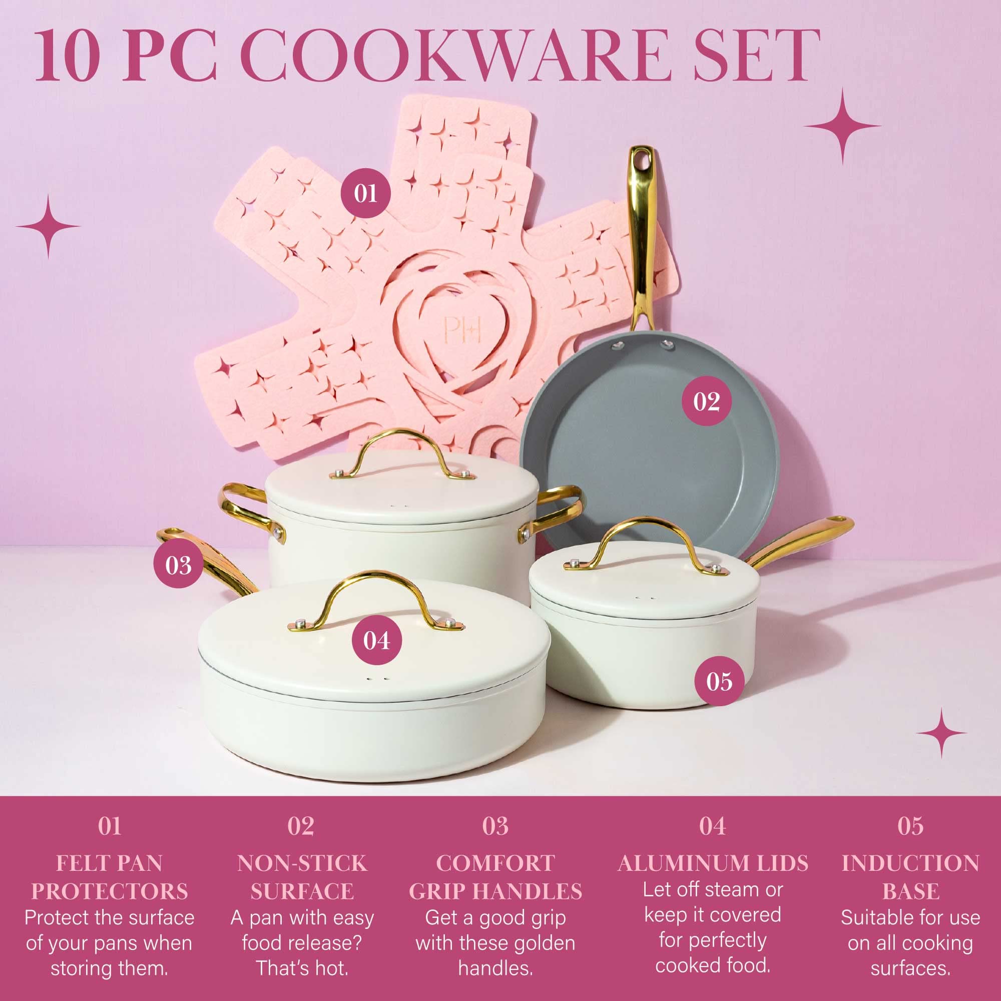 Paris Hilton nonstick interior detail highlighting easy food release benefit