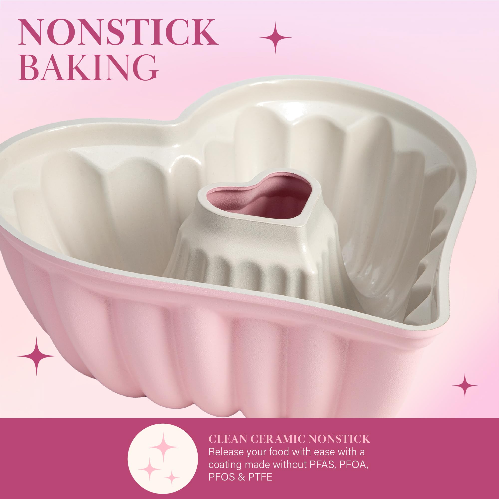 Paris Hilton pan in oven with batter demonstrating reliable even baking