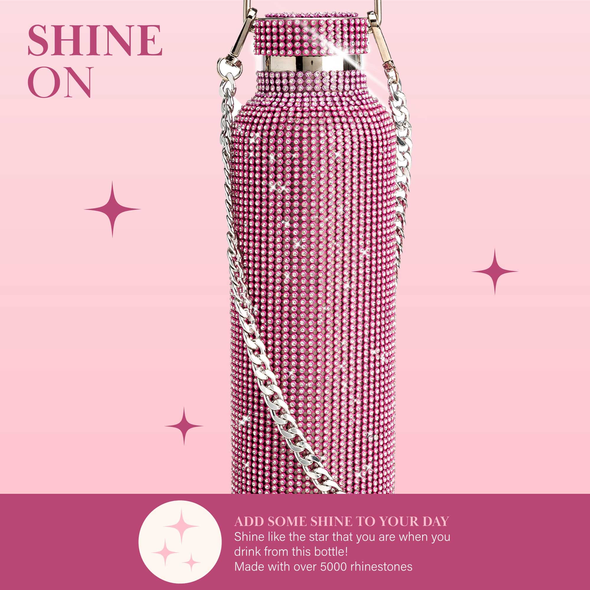 Paris Hilton removable rhinestone carry chain for stylish portability