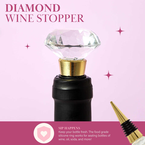 Paris Hilton stopper in sealed bottle preserving freshness and reducing waste