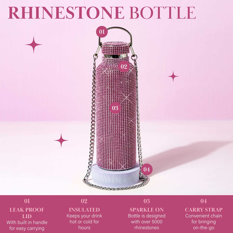 Paris Hilton bottle wide mouth with ice and fruit for easy filling