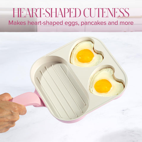 Paris Hilton rinsed skillet ready for dishwasher showing simple cleanup advantage