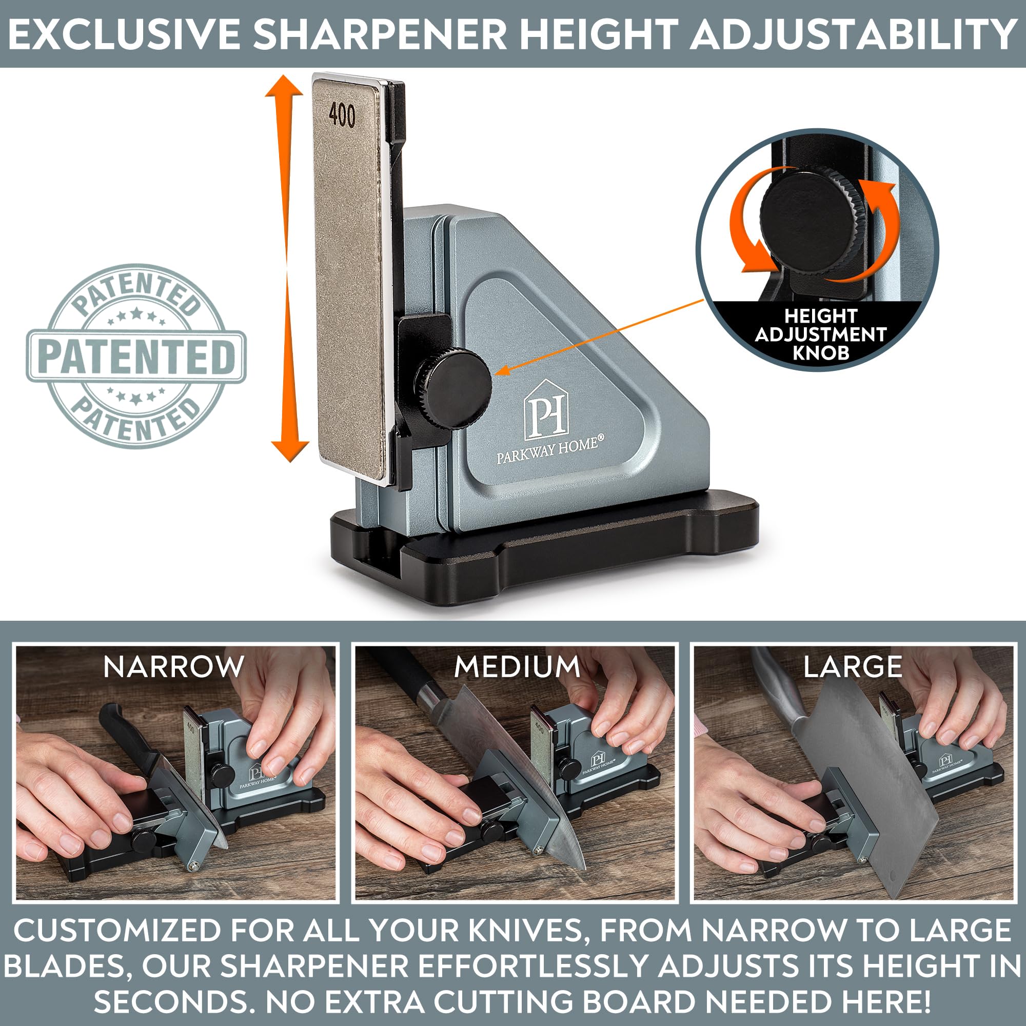 Parkway Home five plate array showing coarse to ultra-fine stages for refined edges