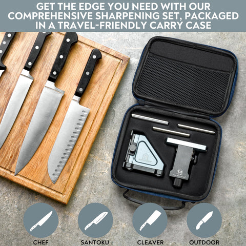 Parkway Home packed travel case keeping sharpener and plates organized for travel