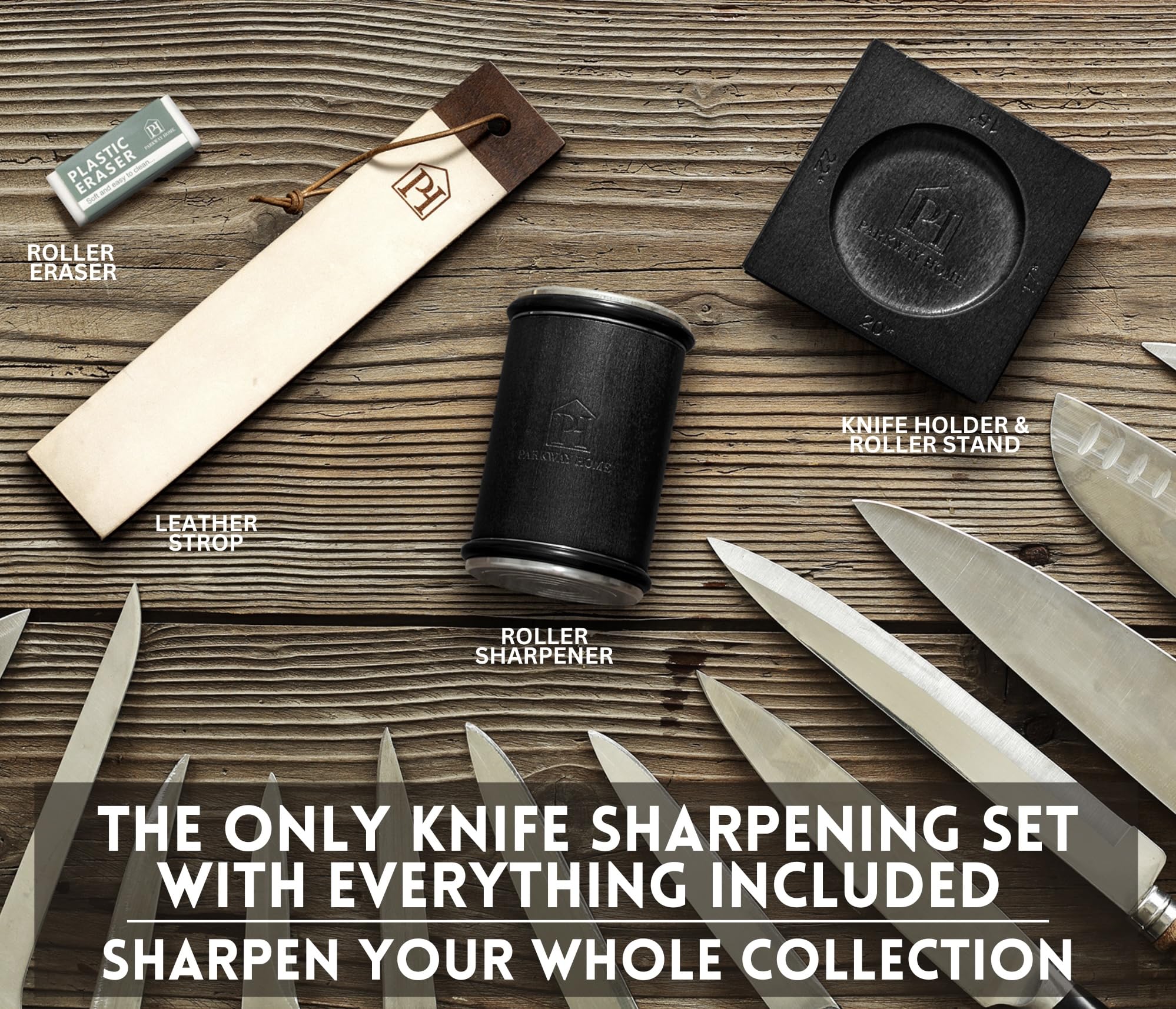 Parkway Home roller sharpener used on kitchen counter delivering quick blade maintenance