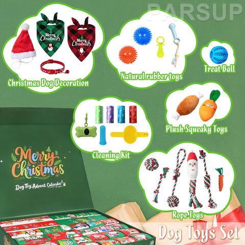 PARSUP open box with 24 toys arranged, visualizing variety and daily surprises