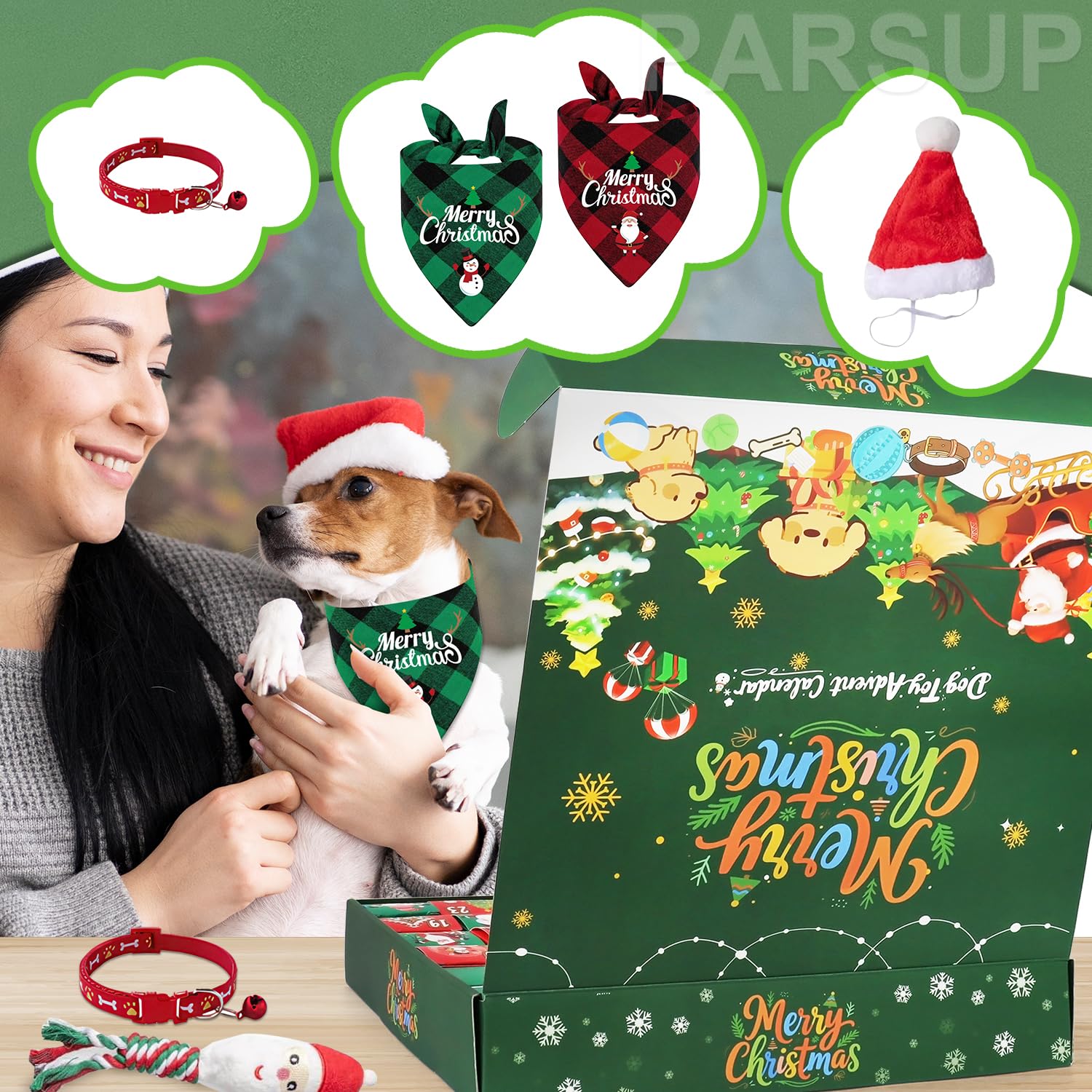 PARSUP plush holiday hat accessory detail showing soft fabric and festive look