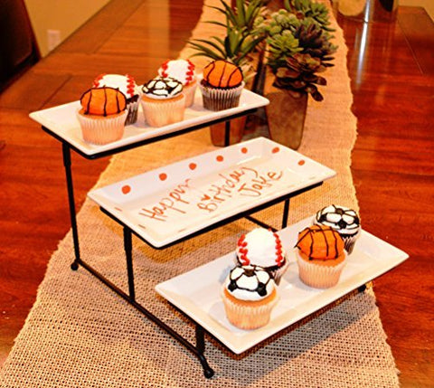 Partito Bella scale with hand showing platter size and user-friendly handling