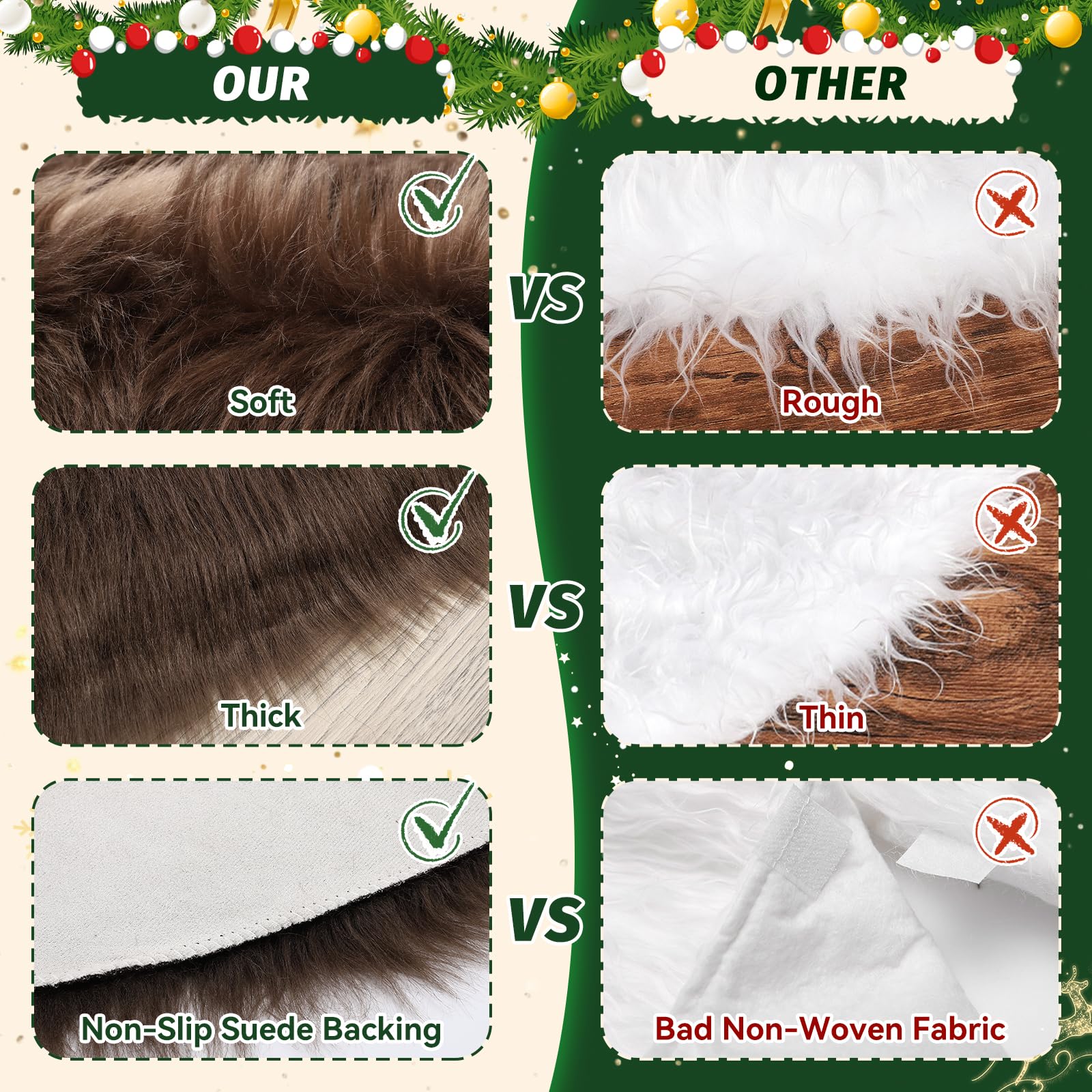 PARTTELY skirt wrapped around tree displaying easy hook-and-loop fit