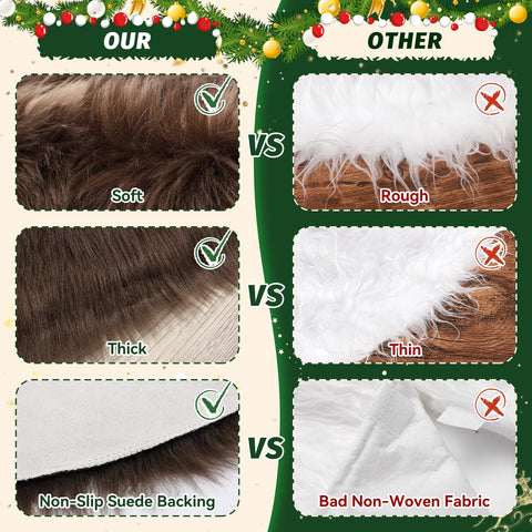 PARTTELY skirt wrapped around tree displaying easy hook-and-loop fit