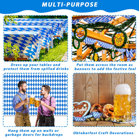party greeting wall backdrop setup creating instant Oktoberfest photo area