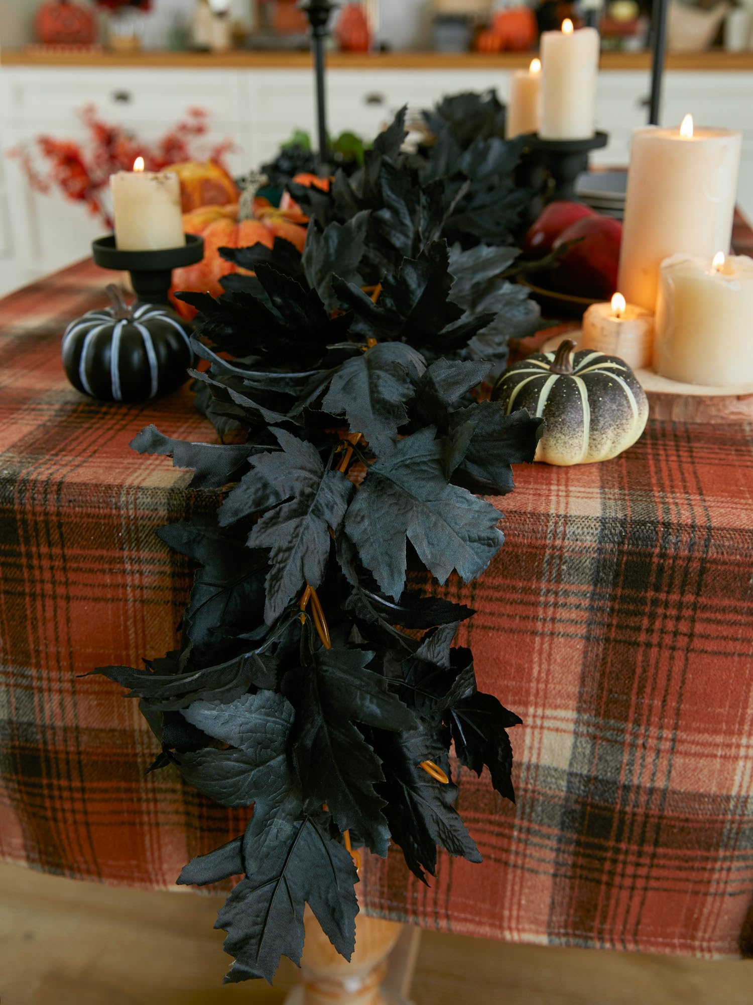 PARTY JOY garland beside a ruler showing 5.6ft length for sizing clarity