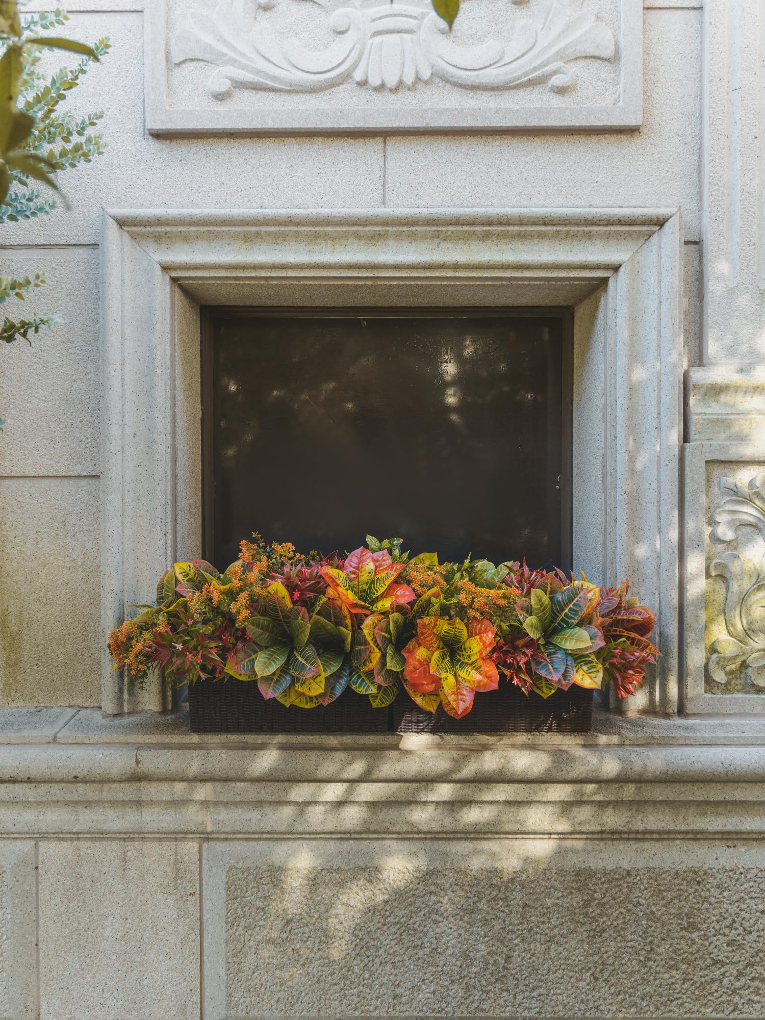 PARTY JOY fall bunches styled into a porch wreath for welcoming entryway decor