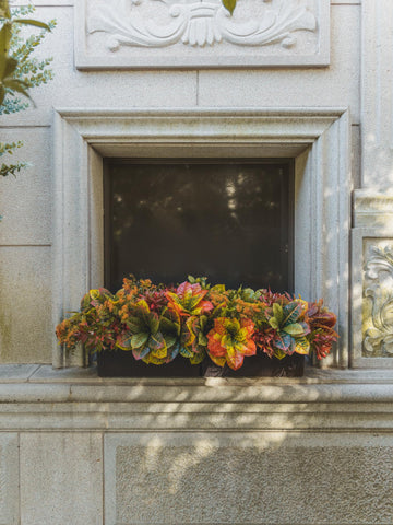 PARTY JOY fall bunches styled into a porch wreath for welcoming entryway decor