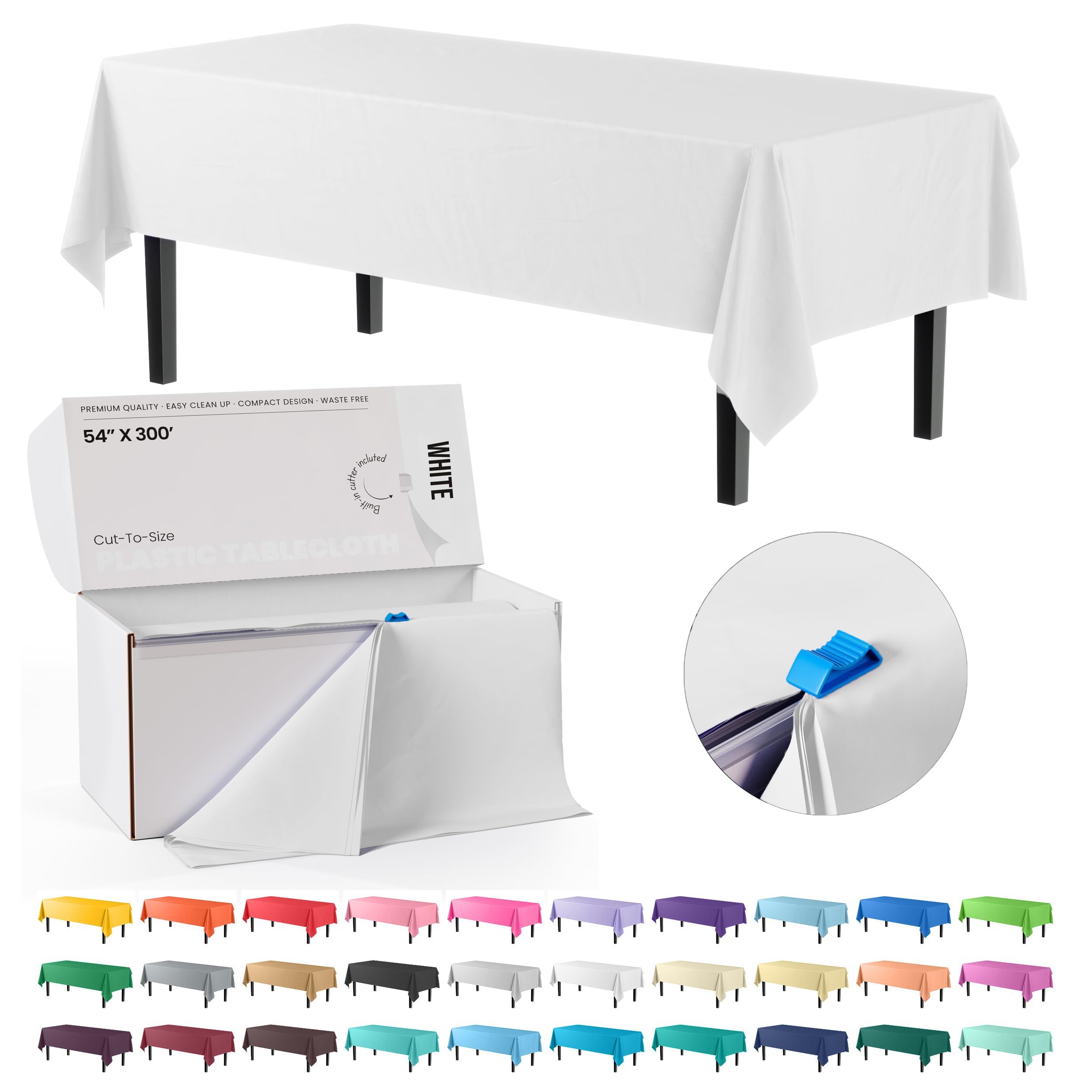 Party Solids box front view showing branding and roll length, convenient for events