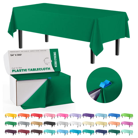Party Solids box front showing emerald green roll and cutter for fast setup