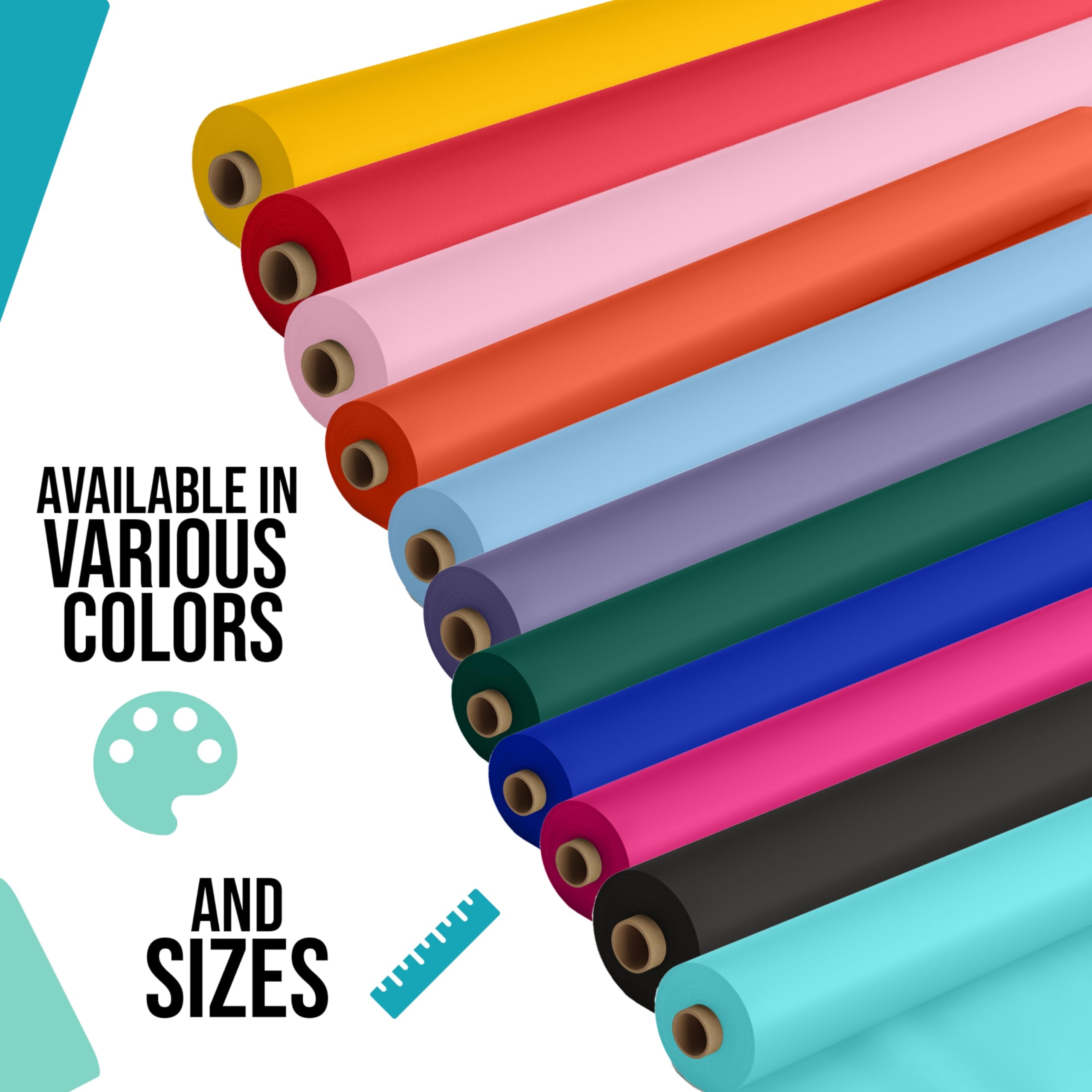 Party Solids roll beside ruler to show compact storage and scale