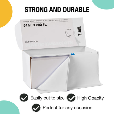 Party Solids unrolled width across a table, demonstrates full 54 inch coverage