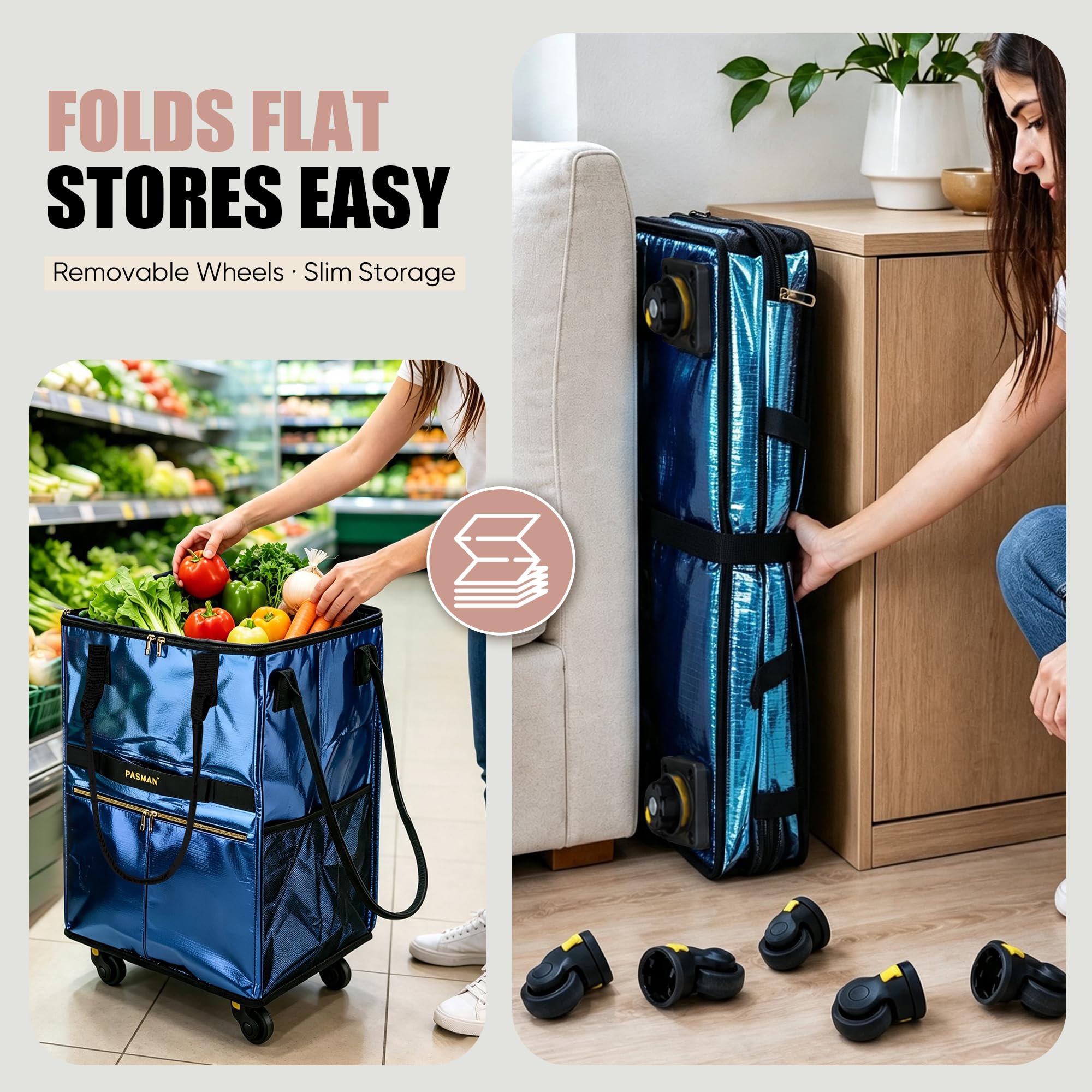 PASMAN exterior pockets detail for quick access and organized storage