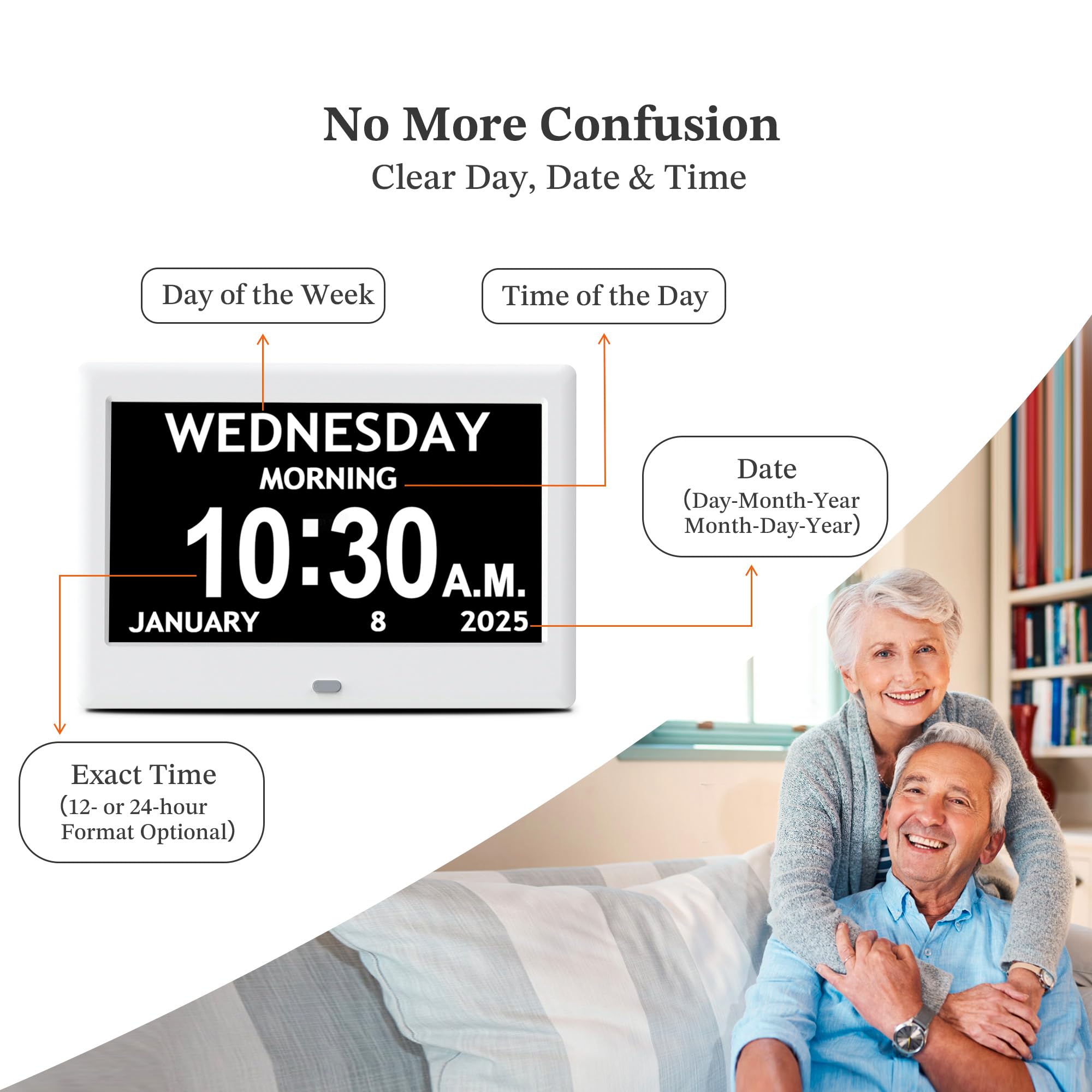 Pastigio remote control next to clock enabling simple hands-free setting